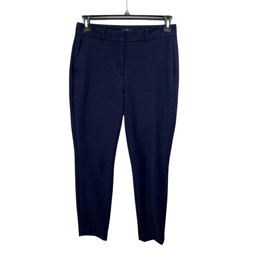 White House Black Market Navy Slim Ankle Stretch Pant Size 6 Long